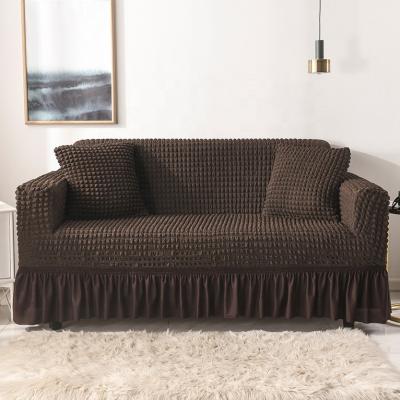 China Hot Sale Wholesale Elastic 100% Polyester Sofa Cover Washable Amazon Sofa Cover 3 Seats Elastic Slipcover for sale