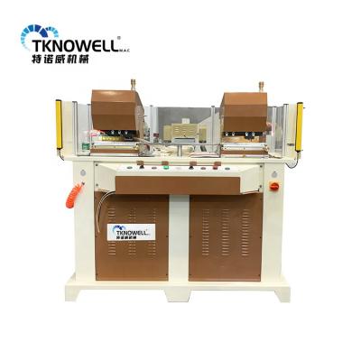 China Leather Belt Leather Making Machine Double Heads Hydraulic Punching Machine For Leather Belt for sale