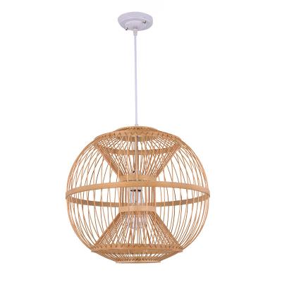 China Asian Handmade Simple Chinese Bamboo Balcony Lamp Restaurant Chandelier Shade Bamboo Chandelier for sale