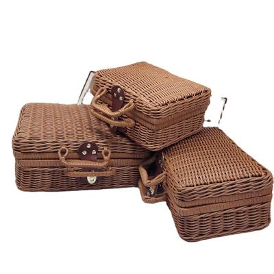 China Rattan Storage Box Pastoral Handmade Storage Box for sale