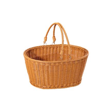 China Viable Creative Bamboo Basket Flower Basket Household Living Room Storage Bamboo Woven Basket for sale