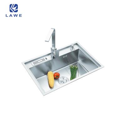 China Without Faucet Support Customization Service Sink Handmade Optional Size Single Bowl Stainless Steel Kitchen Sinks Large For Cleaning Food for sale