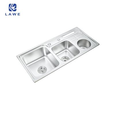 China Without Faucet China Unique Design Two Bowls 2023 Sinks Pressing Kitchen Stainless Steel Sink Gold Kitchen Sinks for sale