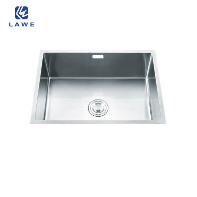 China Without Faucet Single Bowl Sink Square Or Retangular Shape Vegetable Sink 304 Stainless Steel Handmade Washing Kitchen Sink for sale