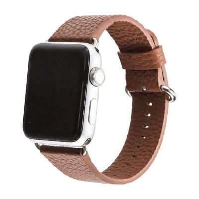 China Apple Watch 42mm Men Watch Band Straps Brown Leather Watch Strap For Smartwatch for sale