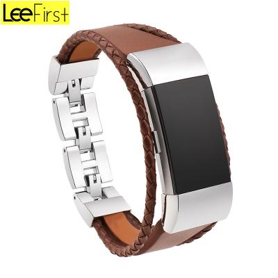 China Genuine Leather Fitbit Charger 2 Watch Strap Man/Woman Wristband Smart Wrist Strap For Fitbit Charge 2 for sale