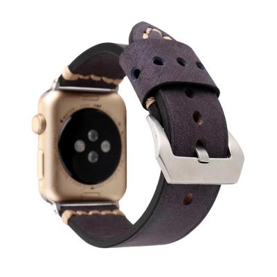 China Apple Watch Cowhide Leather Strap Genuine Leather Watch Band For Apple Watch for sale