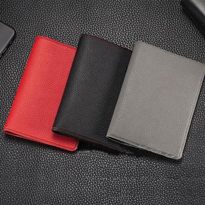 China Wholesale Custom Leather Passport Goods Passport and Travel Waterproof Lychee PVC Leather Wallet with Card Holders for sale