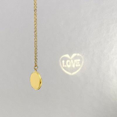 China Custom Necklace TRENDY 925 Sterling Silver Gold Plated Light Necklace for Women Lover Ladies Necklace Christmas Gifts for sale