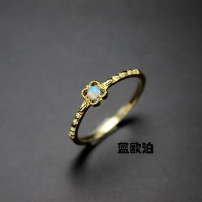 China FASHIONABLE Gold Mini Opal Moonstone Ring from Danyang 925 Sterling Silver Ring Gold Silver 18k for Women Jewelry for sale