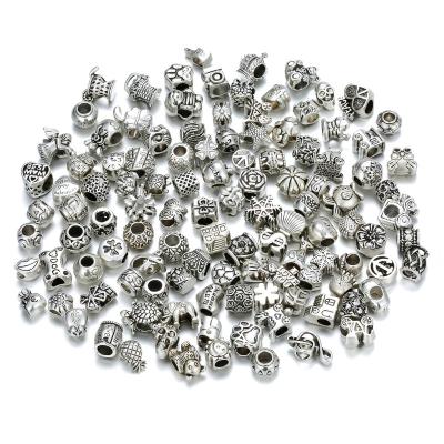 China Environmental Friendly DIY Alloy Beads European Beads Bracelet Spacer Beaded Tibetan Silver Antique Silver Jewelry Finding for sale