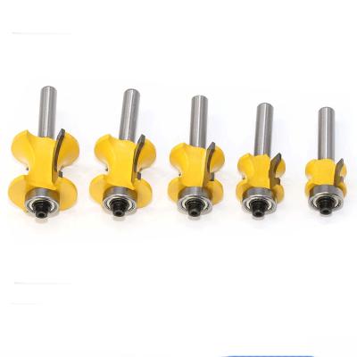 China 5pcs 8mm Drilling Leg Woodworking Round Wood Router Bit Set Router Milling Cutter For Wood for sale