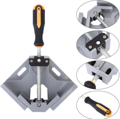 China Single Handle Aluminum Aluminum Right Angle 90 Degree Clamp Angle Woodworking Frame Clip Folder Tool For Welding for sale