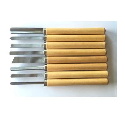 China Easy Carry Wood Turning Tool To HSS Lathe Chisel Set 8 Pieces Set For Wood Turning for sale