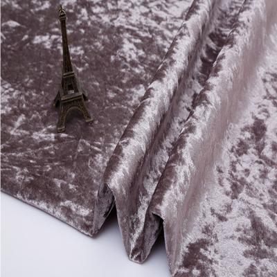 China Diamond Design Velvet Polyester Spandex Ice Korea Soft Crushed Velvet Shiny Silk Fabric for sale