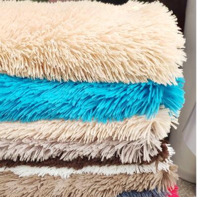 China New Soft Wholesale Advanced Custom Patterns Long Pile Luxury Thick Artificial Faux Fur Fabric for sale