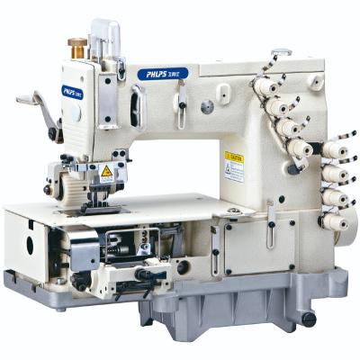 China PHLPS PLEASE-1404PMD 4 Double Needle Flatbed Industrial Chainstitch Sewing Machine Device Multi Needle Regulating Machine for sale