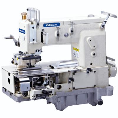 China PHLPS PLEASE-1412PQ 12 Double Needle Multi Thread Machine Double Thread Industrial Chainstitch Sewing Machine Needle Flat Feeder for sale