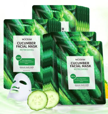 China Facial Moisturizer Cucumber Essence Mask Moisturizer MOOYAM Private Label Skin Care Sheet Hydration Replenishing Face Mask with Cucumber for sale