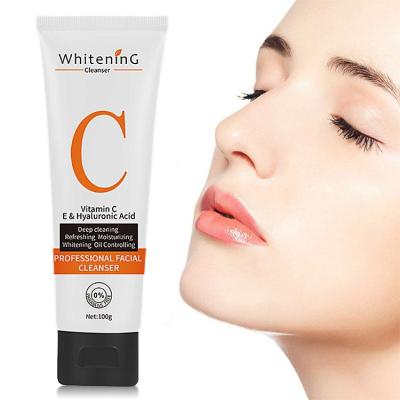 China Natural Acne Treatment Acne Treatment OEM ODM Vitamin C Nourish Repair Moisturizing Detergent Foam Facial Skin Care Shrink Face VC Whitening Wash for sale