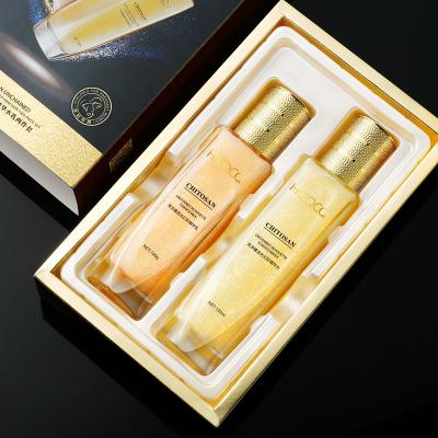 China Face Chitosan Flame Serum Kit Anti Freckle Skin Whitening 24K Gold Illusion Skin Set Facial Serum Lotion Set for sale