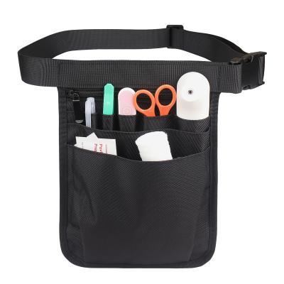 China Water Proof Multi-Compartment Medical Fanny Pack Nurses Organizer Belt Clip Nurse Waist Bag for sale