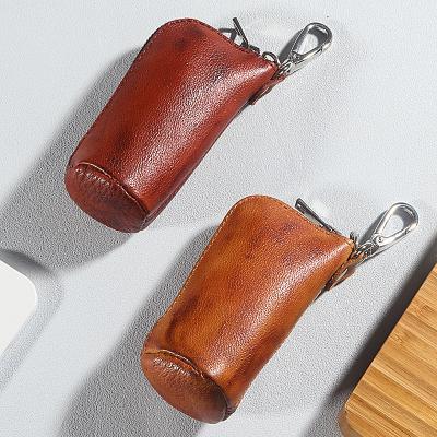 China Lightweight Car Key Protection Bag Pouch Ziplock Signal Blocking Leather Car Key Case for sale