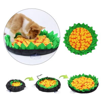 China Universal Travel Dog Pet Sunflower Intellectual Nose Training Mat for Dogs Puppy Cats for sale