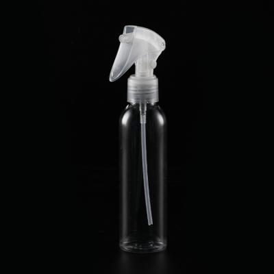 China Wholesale 150Ml Transparent Plastic Pet Bottle Widely Used Cosmetic Packaging Empty Pump Pressure Spray Bottle for sale