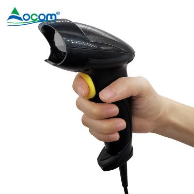 China ABS+PVC+PC 1d Decoding Competitive Price Ticket Barcode Excellent Capacity Handheld Wired Laser Barcode Scanner For Supermarket for sale