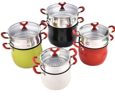 China Sustainable Cooking Pot With Steam Couscous Pot Set Steam Pot for sale