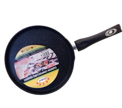 China Non-stick Marble Coating Traditional Flat Bottom Frying Pan Pizza Frying Pan Induction Cooker Gas Stove en venta