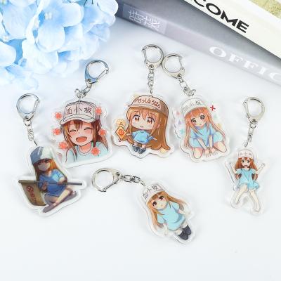 China Custom Transparent Keychains Rainbow Holographic Acrylic Keychains Keepsake Gifts Charms Keychains Accessories for sale