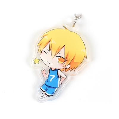 China Souvenir Gifts Promotion Customized Recyclable Plastic Anime Cartoon Charm Key Chain UV Printing Clear Acrylic for sale