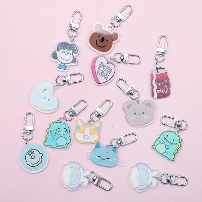 China Souvenir Gifts Wholesale Custom Anime Cartoon Keychains Kawaii Logo Keychain Ring Acrylic Cute Bulk for sale