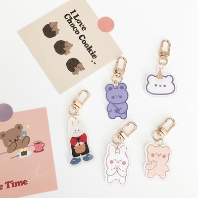 China Keepsake Gifts Personalized Cute Set Pendant Kawaii Kids Luxury Anime Cartoon Acrylic Keychains Custom Key Chain for sale