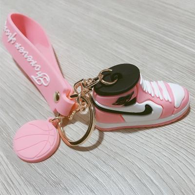 China Souvenirs Promotion Gift Key Chain Customized 2D Silicone Resin 3D Mini Shoes Sneaker Soft Rubber Charm Key Chain PVC Keychains for sale