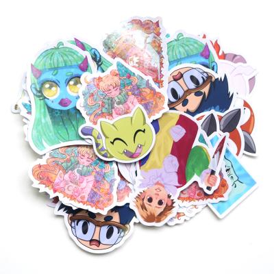 China Wholesale Waterpoof Cartoon Vinyl Waterproof Die Cut Stickers and Decals Custom Holographic Decorative Sticker for sale