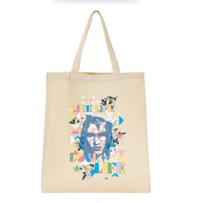 China Factory direct chic durable cotton screen printing canvas tote bag durable custom print for sale