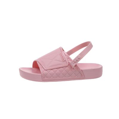 China 2021 new light children's sandals net red explosion one word fashion casual flat children drag slippers manufacturers wholesale for sale