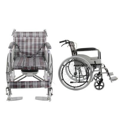 China Health Care Physiotherapy High Performance Removable Cushion Auxiliary Commode Wheelchair for sale