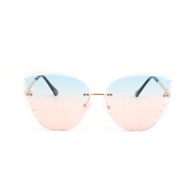 China Fashion Sunglasses Sutor Metal Sunglasses in Two Colors Sun Glasses Diamond Clear Rimless Sunglasses for Ladies for sale