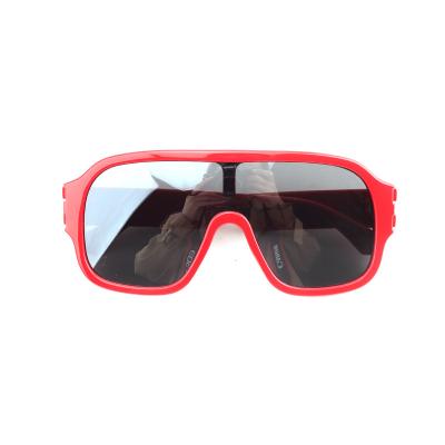 China Fashion sunglasses red oversized sunglasses, 2021 fashion trend sunglasses, one piece lenses for sale