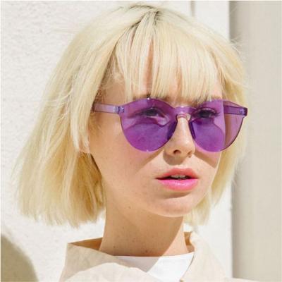 China Cheap Colorful Rimless Fashion Sunglasses Candy Color PC Sunglasses Fashion Sun Glasses for sale