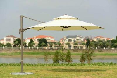 China base del granito del paraguas los 3.5M Cantilever Parasol Heavy de la sombrilla de la playa del poliéster 250g en venta