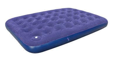 China PVC Double Flocked Airbed 191x137x22cm Twin Bed Air Mattress 300kg max for sale