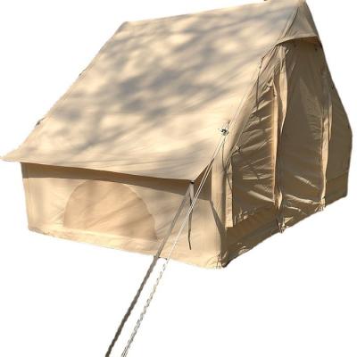 China Tiendas de campamento al aire libre Tienda inflable a prueba de lluvia de algodón beige espeso para campamento familiar y aventuras al aire libre en venta