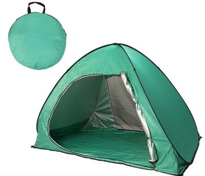 China Custom Quick Open Automatic Pop Up Camping Tents 190T Silberbeschichtete Polyester Strandtanlage zu verkaufen