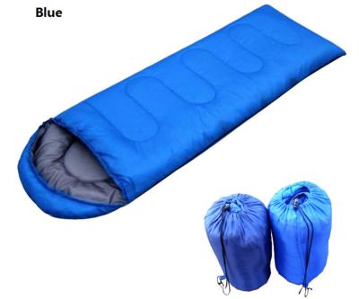 China Small Comfortable Hooded Thermal Sleeping Bag for 4 Season - Blue/Red Color 210X75 CM for sale