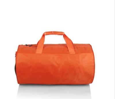 China 45*25CM Outdoor Light Weight Orange Color Waterproof Coated Polyester Oxford Barrel Travel Bags for sale